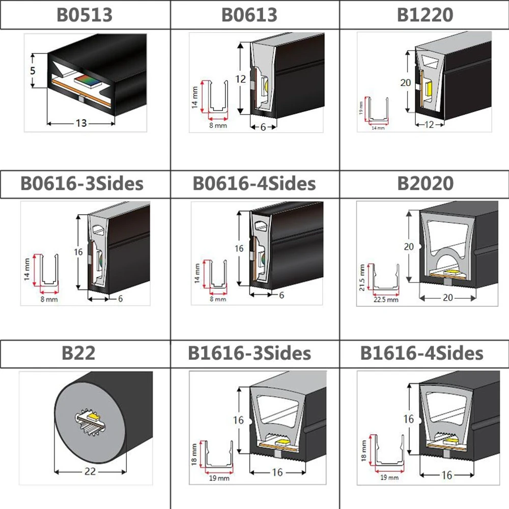 Tubo de cuerda de neón LED WS2812B WS2811 SK6812, tira de luz LED Flexible 5050, tubo de lámpara suave de Gel de sílice, impermeable IP67 para