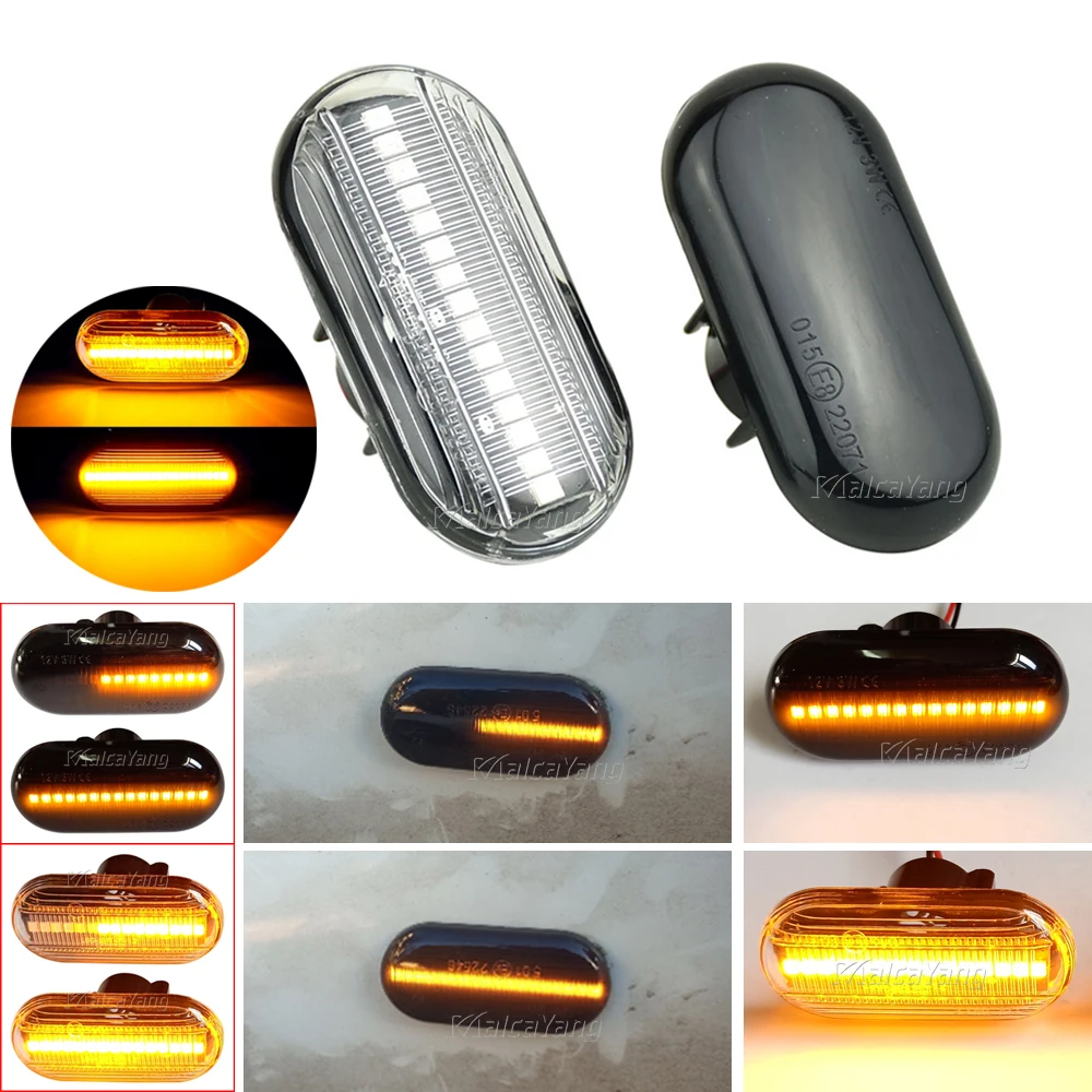 Side Maker Car LED Dynamic Turn Signal Light For Dacia Duster Dokker Lodgy Renault Megane Clio 1 KANGOO ESPACE Smart Fortwo 453