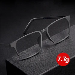 Fashion Square Pure Titanium UltraLight Comfortable Men Eyeglasses Frame Myopia Reading Optical Prescription Large Frame Glasses