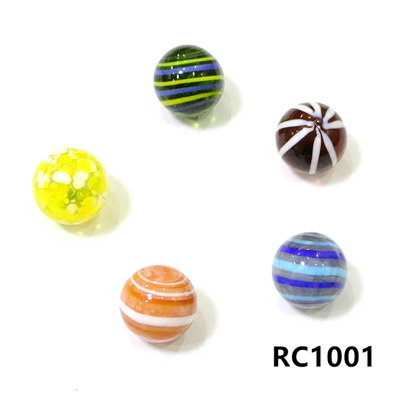 16mm Handmade Murano Glass Balls 5pcs Colorful Creative Art Collection Marbles Puzzle Nuggets Game Toys For Children Kids Boy