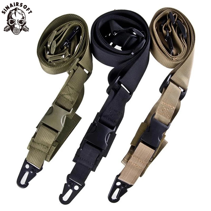 Tactical Gun Sling com Bungee de 3 pontos, Airsoft Rifle Strapping Belt, Tiro Militar e Caça Acessórios