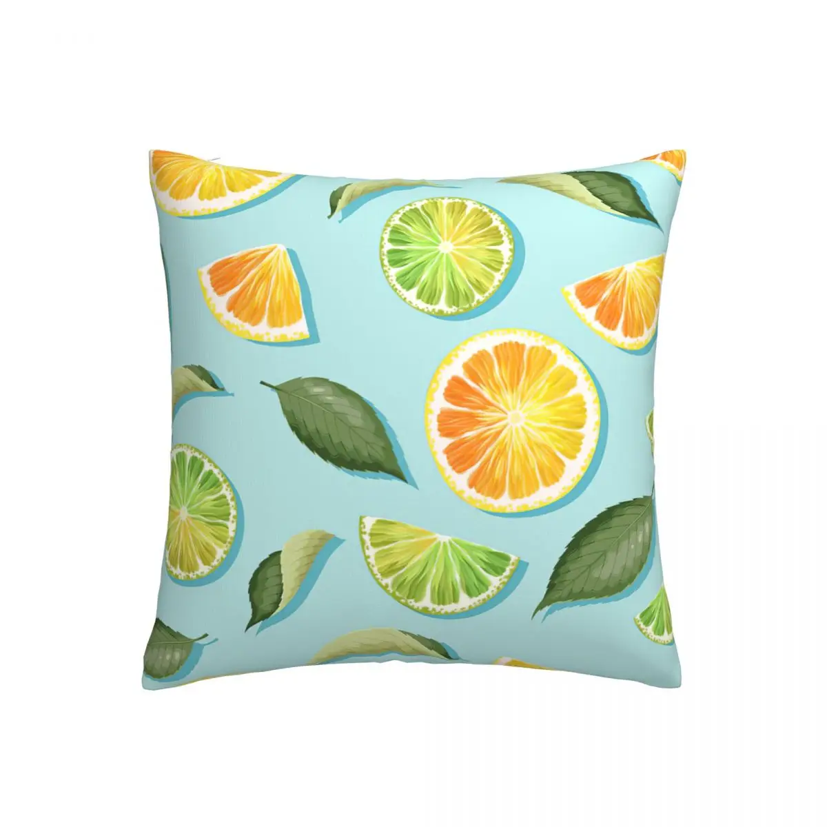 Seamless Pattern With Lime And Lemon pillowcase printed cushion cover sofa waist pillow pillow cover