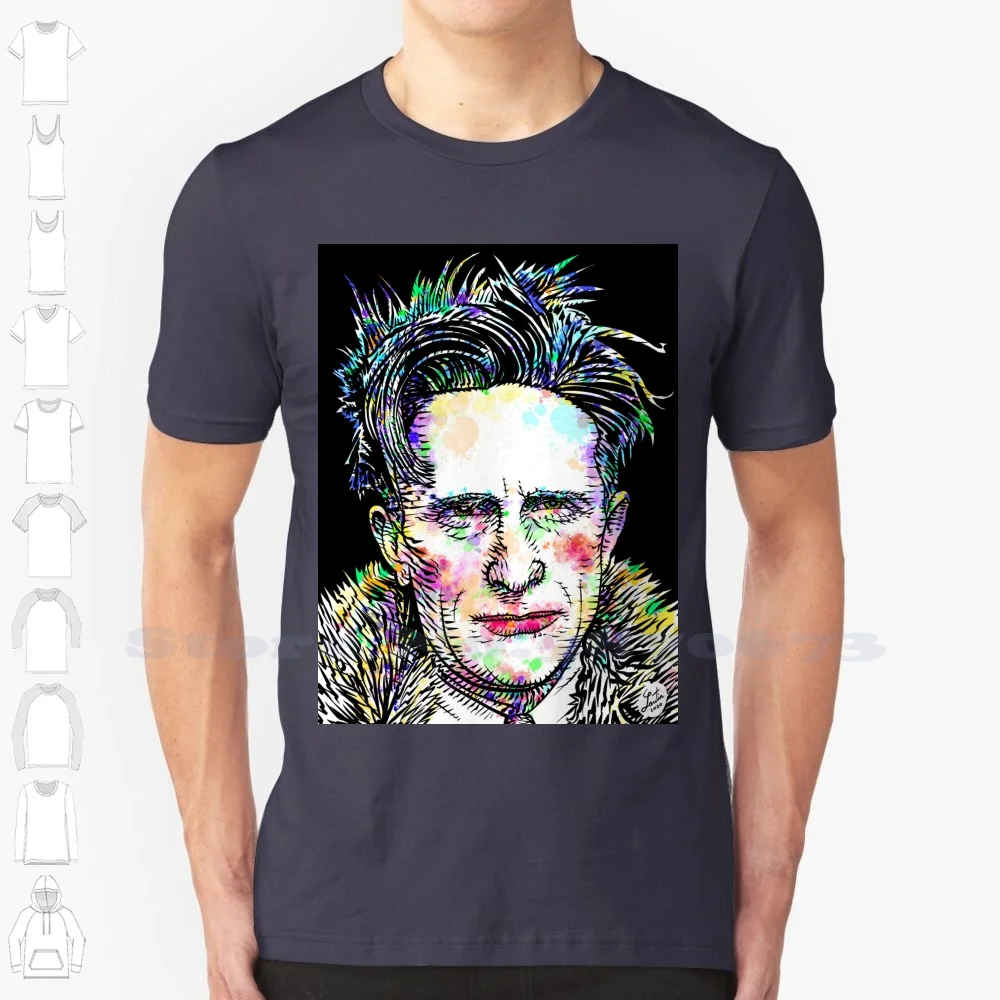 Marcel Watercolor And Ink Portrait 100% Cotton T-Shirt Portrait Dada Dadaist Dadaism Art