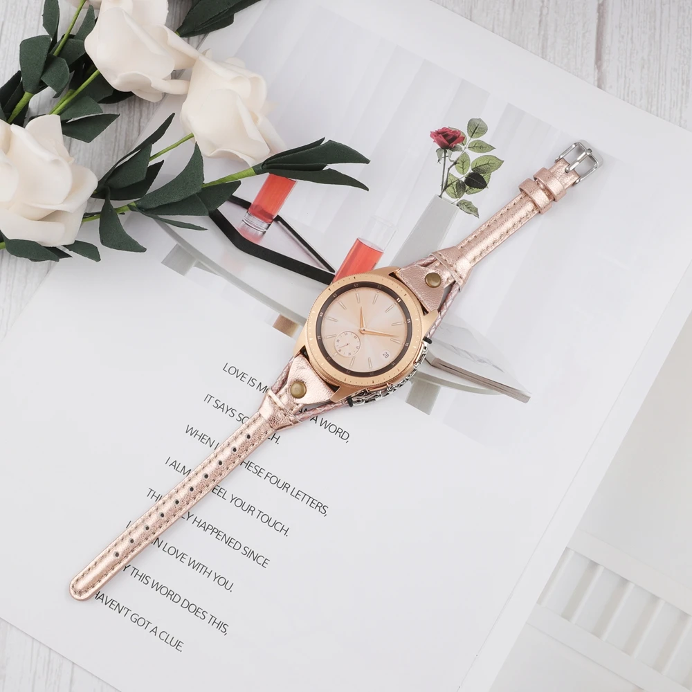 Toyouth-Correa de cuero para Samsung Galaxy Watch Active 2, correa de reloj inteligente clásica de 20mm para Samsung Galaxy Watch 4