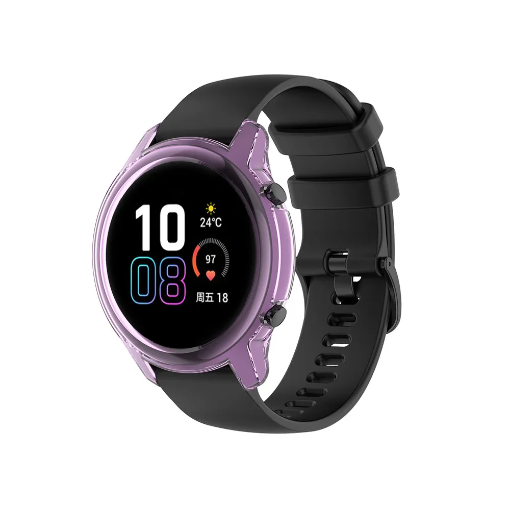 Capas protetoras macias transparentes de tpu para huawei honor magic watch 2 42mm/46mm, capa protetora para relógio, acessórios de proteção