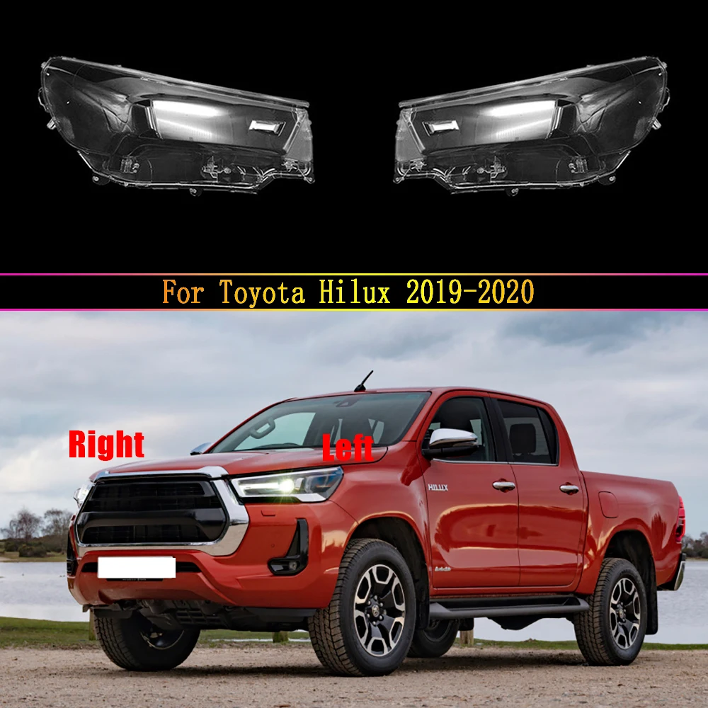 

Car Headlight Glass Cover Clear Transparent Automobile Headlamp Head Light Lens Auto Products For Toyota Hilux 2019 2020