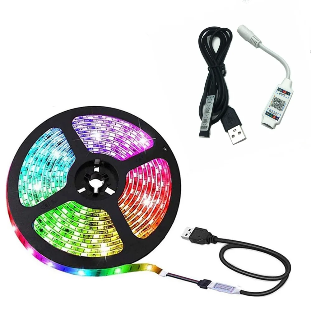 DC5-24V USB/DC Mini Bluetooth compatible smart phone APP wireless control 5050 3528 RGB LED strip controller