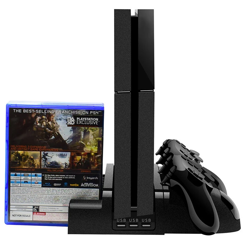 Cooling Stand For PS4/PS4 Slim/PS4 PRO With 12PCS Games Storage Dual Controller Charging Dock Station For Sony Playstation 4 Pro