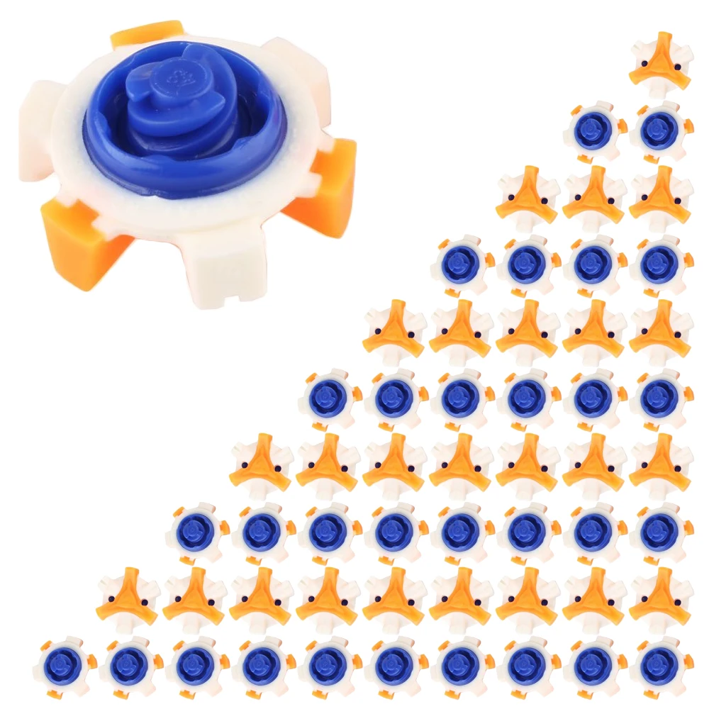 56Pcs Rubber Golf Spikes Octagonal Nail Shoe Spikes Replacement Accessories Golf Training Aids White+Blue+ Yellow