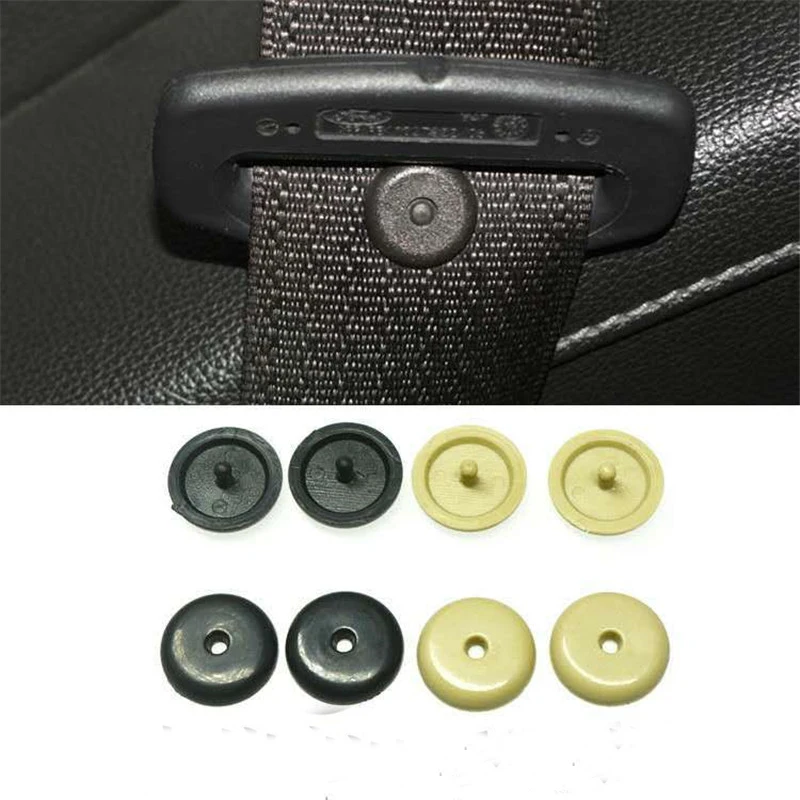 30Pairs 16mm Car Parts Black Plastic Car Safety Seat Belt Stopper Spacing Limit Buckle Clip Retainer Seatbelt Stop Button