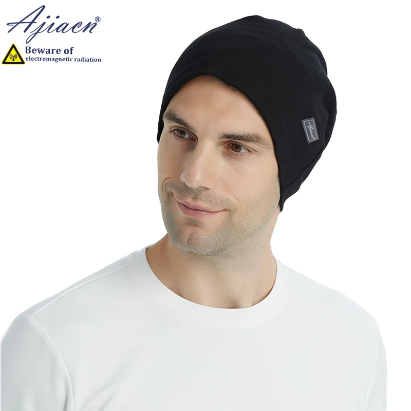 Genuine anti-radiation 100% silver fiber lining knitted hat monitoring room Electromagnetic radiation shielding knitted hat