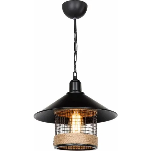 Decorative Pendant Lamp Black Rope Chandelier Light Ceiling Mounted Home / Office Lighting Nordic Design Retro Candelabro Lustre