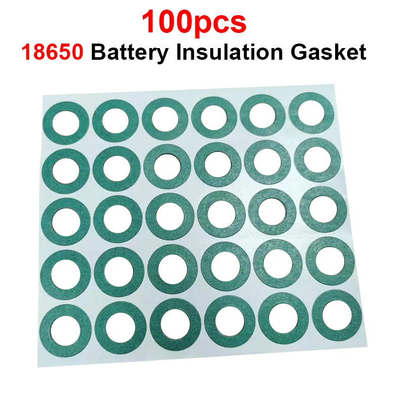 100pcs 18650 Li-ion Battery Insulation Gasket Barley Paper Lithium  Pack Cell Glue Fish Electrode Insulated Pads Adhesive Hollow