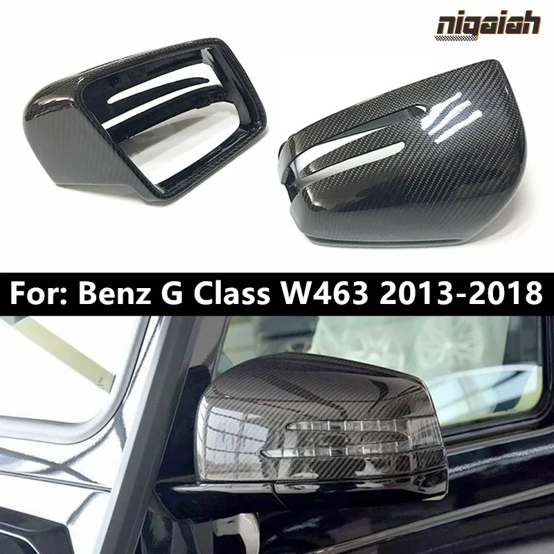 Obudowa lusterka bocznego z włókna węglowego dla Mercedes Benz W463 G500 G550 G63 G65 2013-2018 GLS Class wymiana skrzydła bocznego