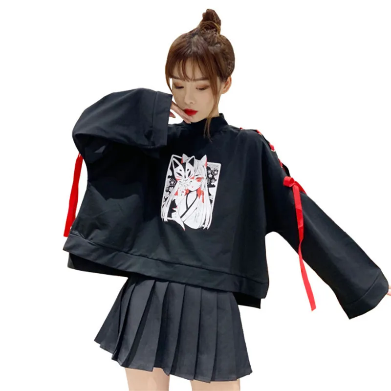 

Women's Sweatshirt Cute Harajuku pullover 2021 Gothic style streetwear casual top