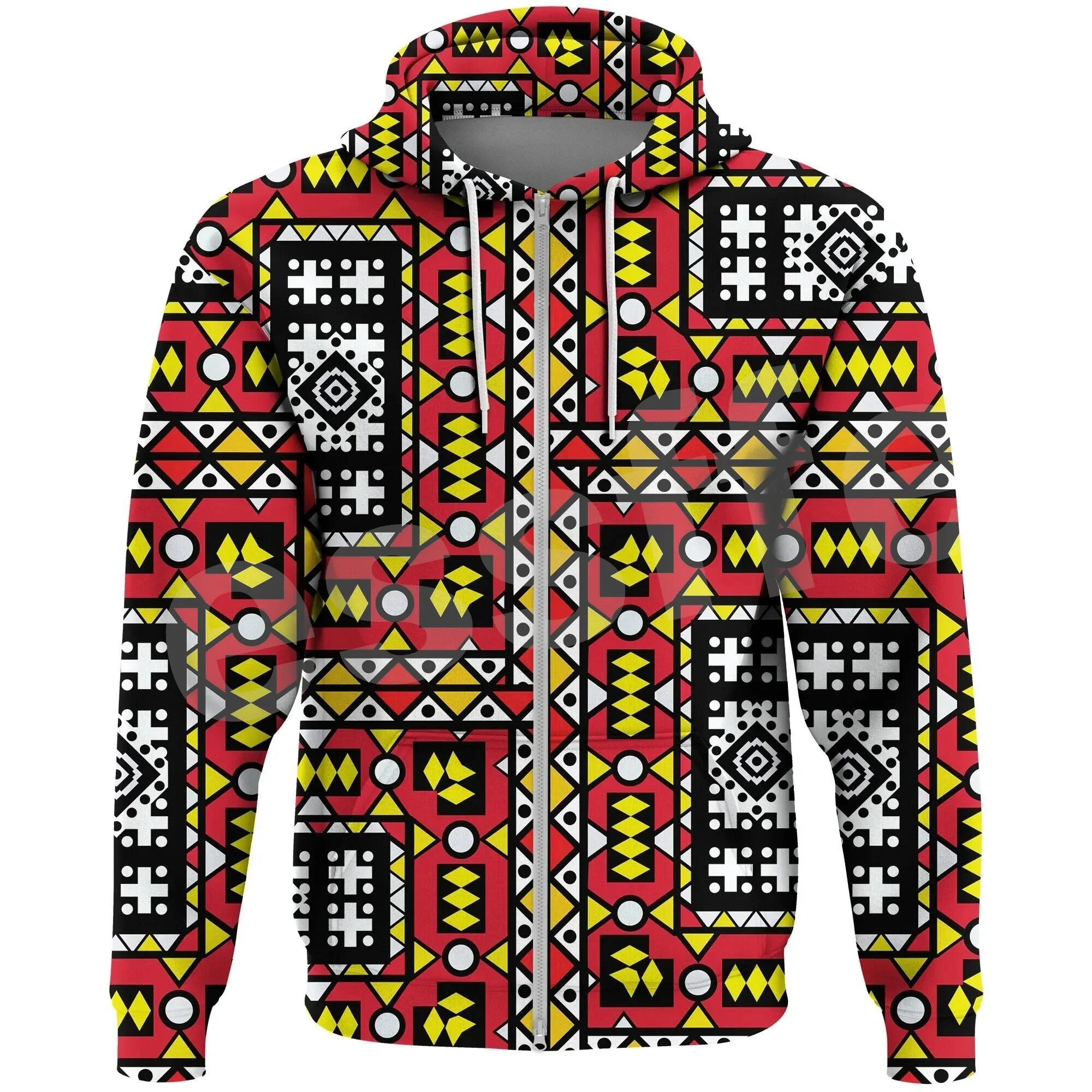 Tesskel-Sudadera con capucha de manga larga para hombre y mujer, chándal colorido con estampado 3D de la bandera del país de África y el símbolo de