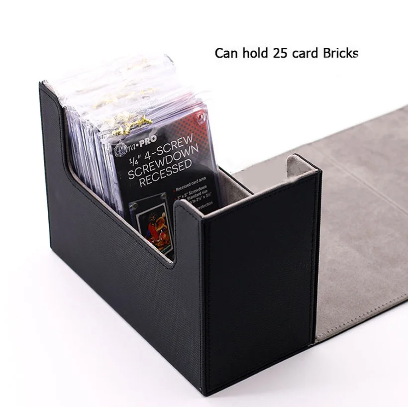 Hoge Kwaliteit Vier-Hoek Schroeven Psa Cijfer Kaart Baksteen Opbergdoos Card Case Deck Box Voor Mtg/Tcg/Ptcg/Pkm Trading Cards