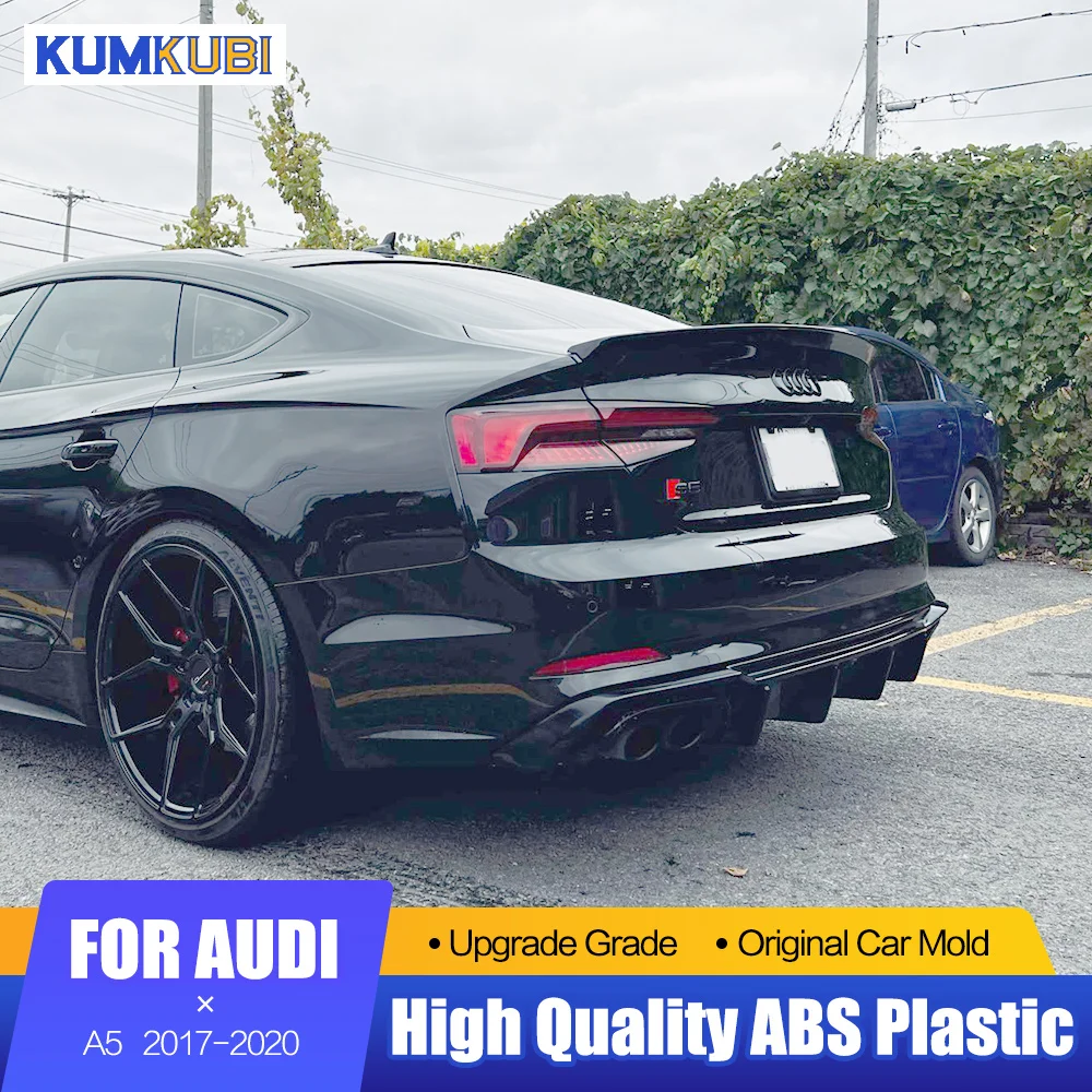 

For AUDI A5 S5 Spoiler 2017-2020 ABS Plastic Primer Trunk Wing Rear Spoiler Car Styling For AUDI A5 S5 RS5 B9 Sportback Coupe