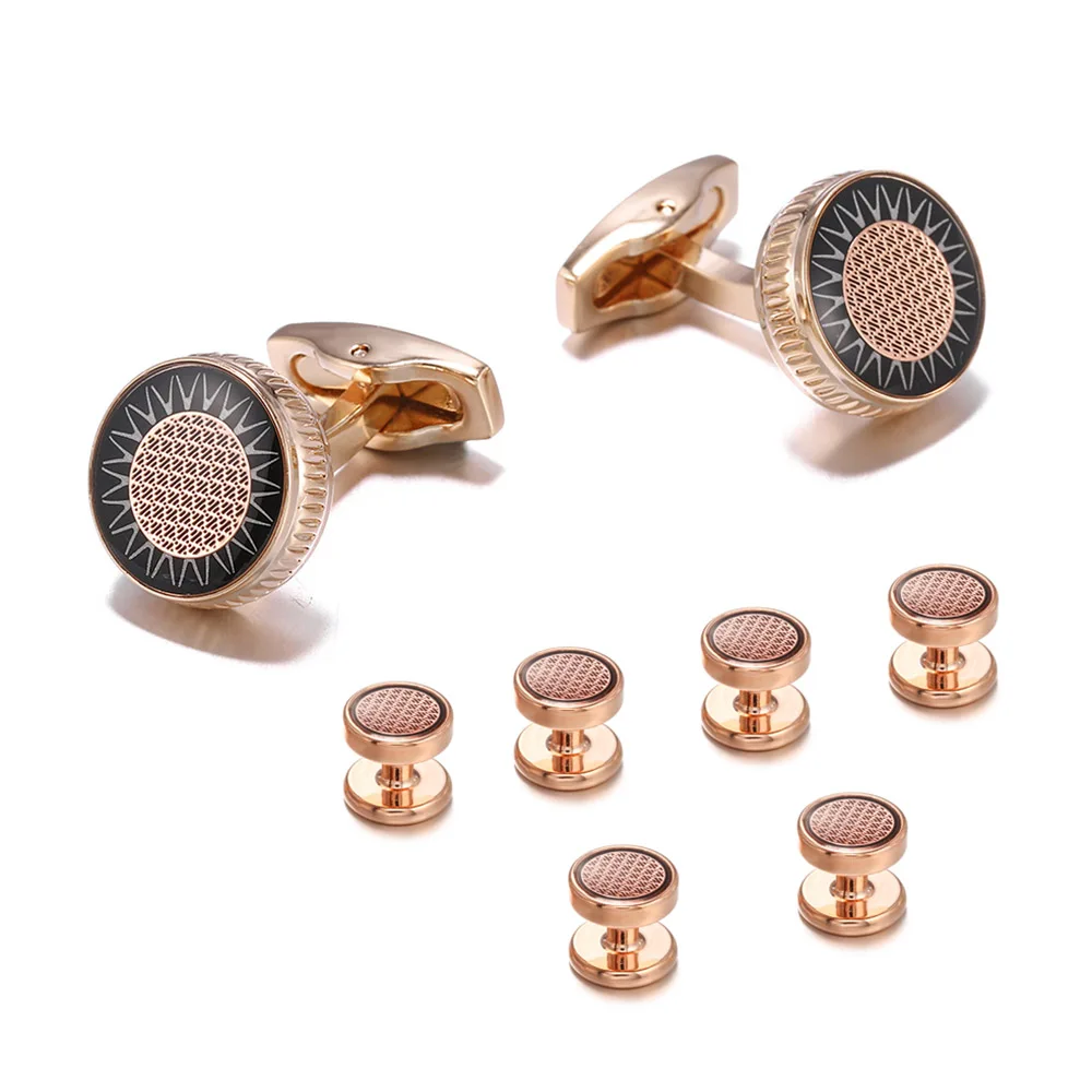 VAGULA Cufflink Stud in 8pcs Set New Suit Tuxedo Collar Stud Set S17