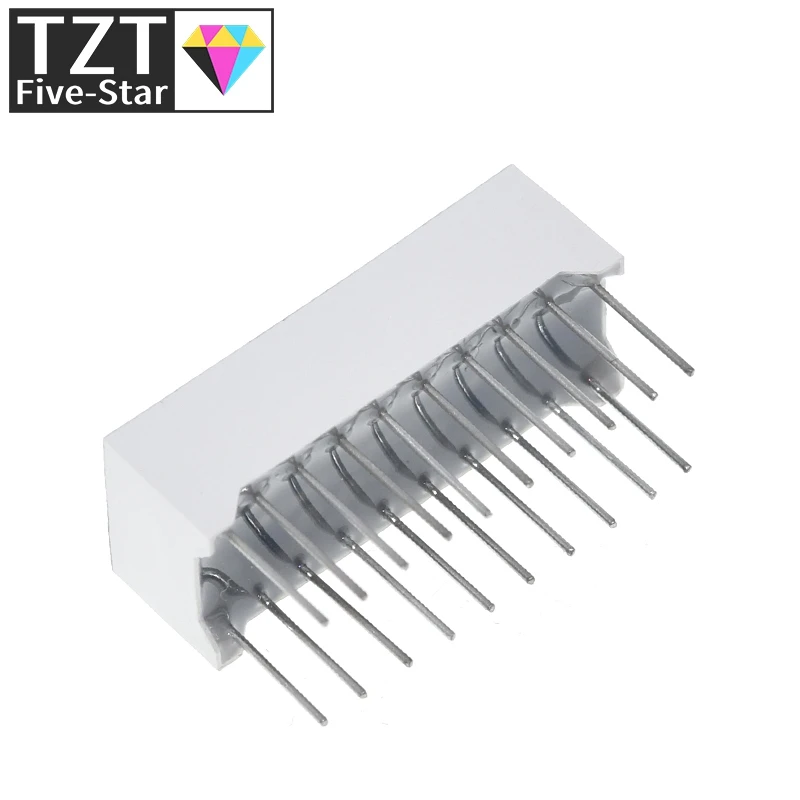 TZT 1/3/5 Stück 10-Gitter-Digital-Segment-LED-Lichtleiste, superhell, 2 rote + 3 gelbe + 4 grüne + 1 blaue Lichter, flache Röhre B10BRYGB – Detail 7