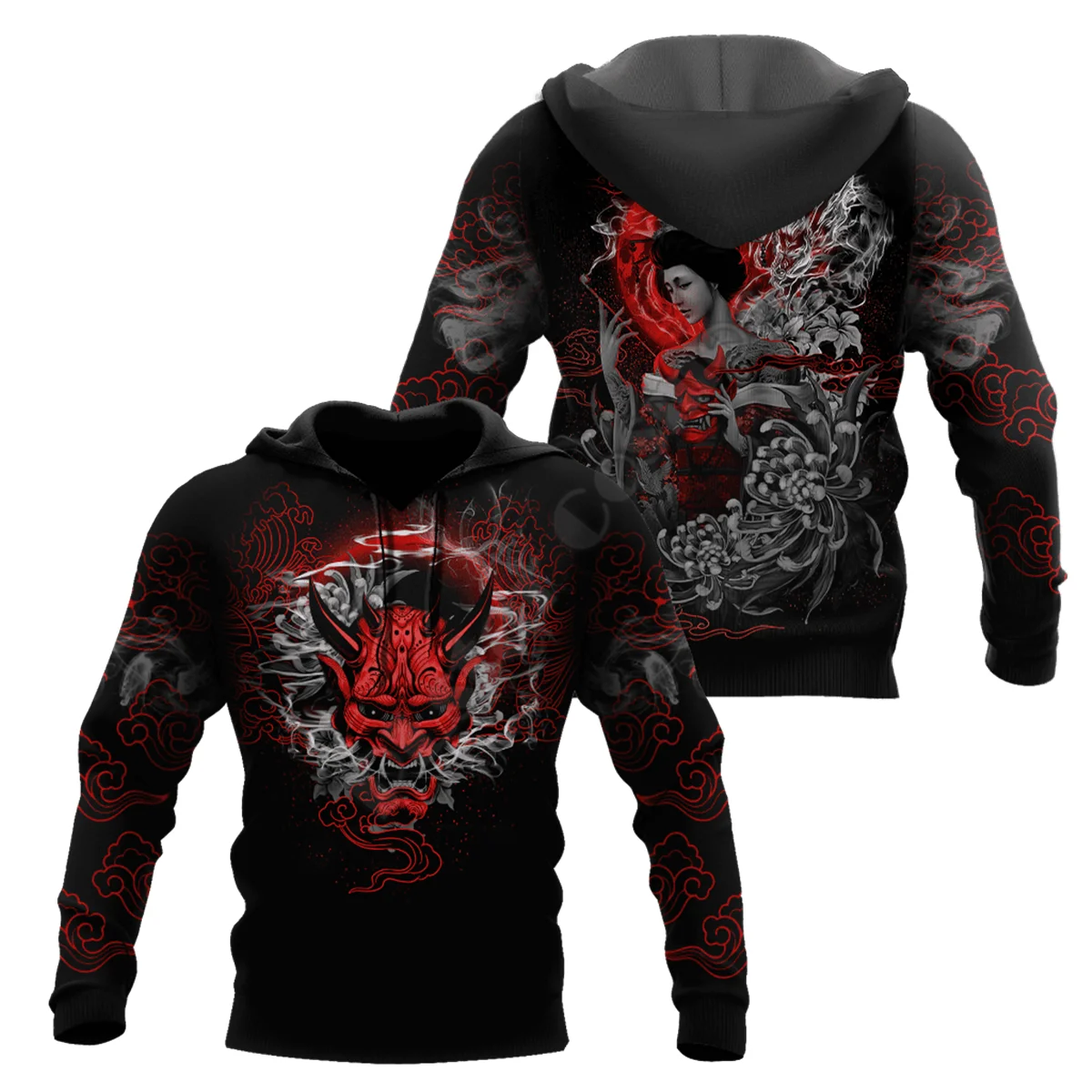 Japanese Geisha Tattoo 3D All Over Printed Hoodies zipper hoodie women For men Halloween Pullover streetwear