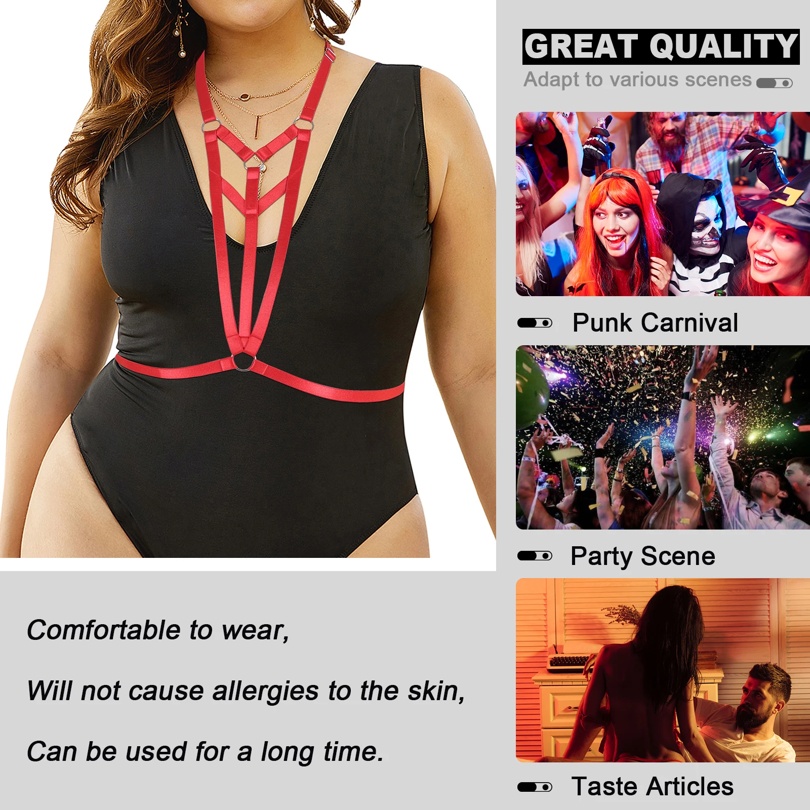 

Women Plus Size Sexy Intimate Corset Fetish Erotic Bdsm Rope Accessories Chest Sculpture Bondage Suspender Cupless Bra Prom Rave