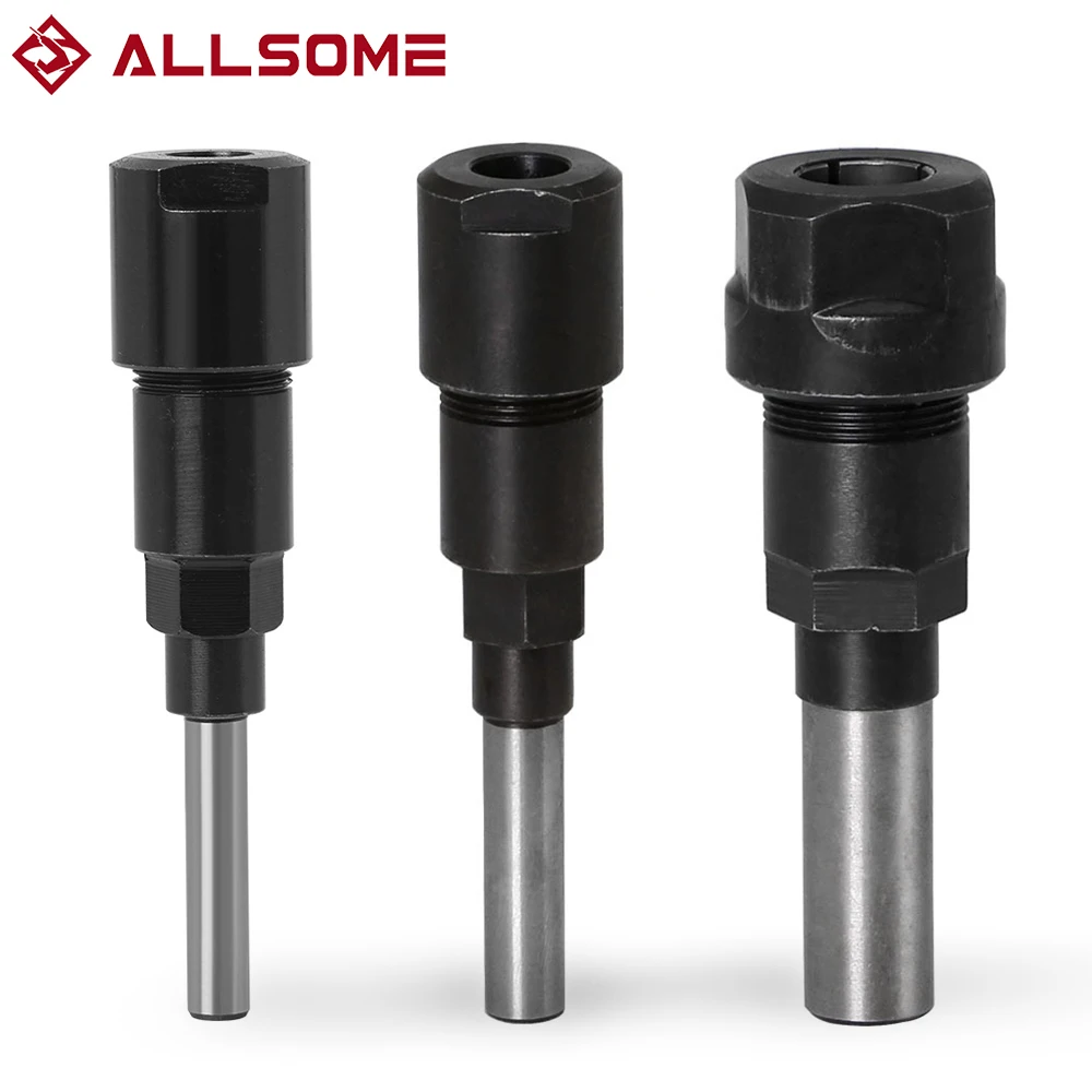 ALLSOME-vástago de herramienta de 1/4 ", 8mm, 12mm, 1/2, máquina de grabado telescópica, máquina de recorte, varilla de extensión, varilla de elongación, vástago de herramienta
