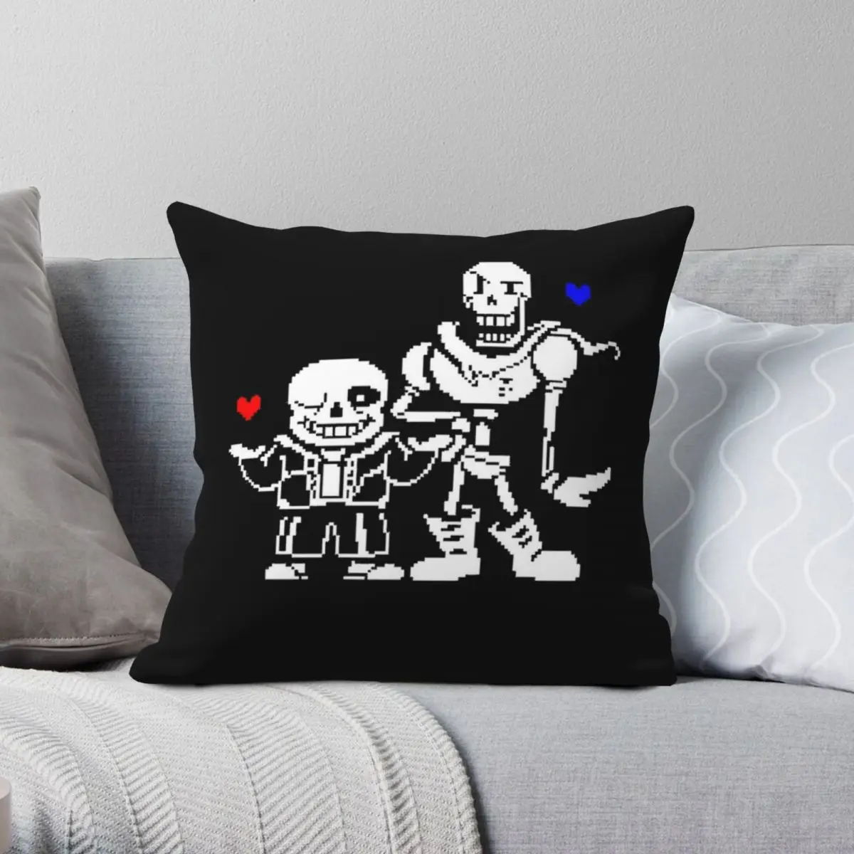 

Undertale Square Pillowcase Polyester Linen Velvet Creative Zip Decor Room Cushion Cover 45x45