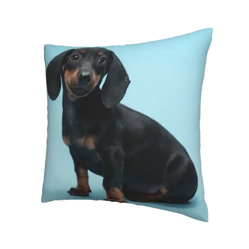 Luxury Dachshund Throw Pillow Case Home Decorative Custom Badger Sausage the Wiener Dog Cushion Cover 45x45cm for Living Room