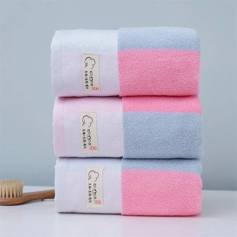 2Pcs New Design Combed Cotton Hand Towel Strong Absorption Home Travel Terry Face Hand Towel Household Bathing Towel 34x76cm