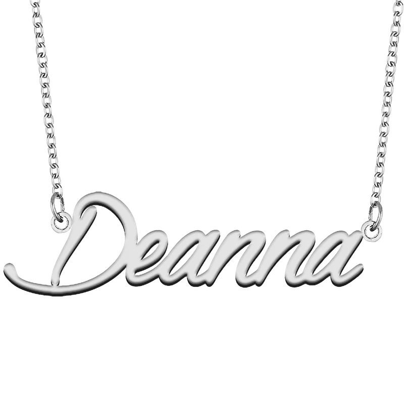 Deanna Custom Name Necklace Customized Pendant Choker Personalized Jewelry Gift for Women Girls Friend Christmas Present