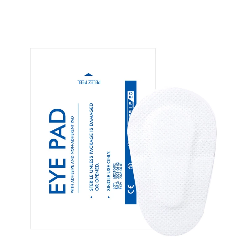 50Pcs White Disposable Medical Sterile Adhesive Eye Pad Band Aid Eye Care Surgical Wound Dressing Patch 7x9cm/5x8.2cm