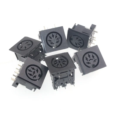 5PCS 4 5 6 8Pin Mini DIN Female Socket Connector 4 5 6 8 Poles DIN Mini Jack PS2 Mini Circular Keyboard and Mouse Socket