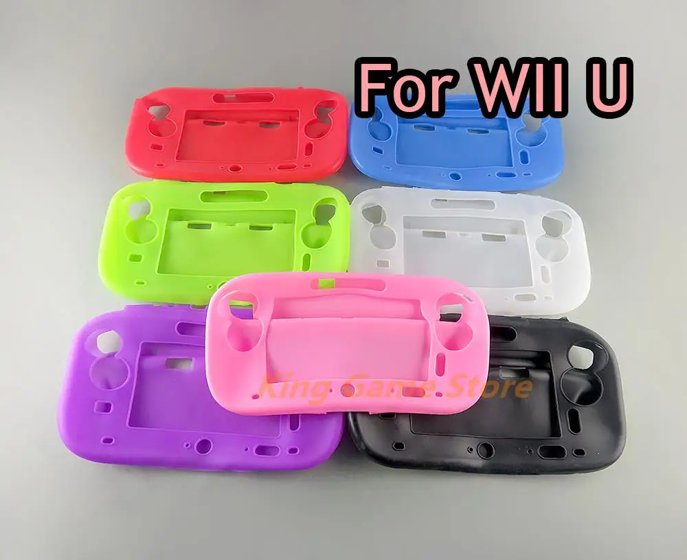 10pcs For Wii U Soft Silicone Rubber Case Full Body Protector Gel Case Cover Skin Shell Case for Wii U Gamepad Controller