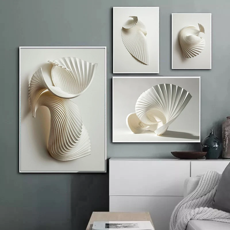 Современные креативные черно-белые линейные наклейки в стиле оригами художественный холст украшение для дома обои для гостиной спальни роспись