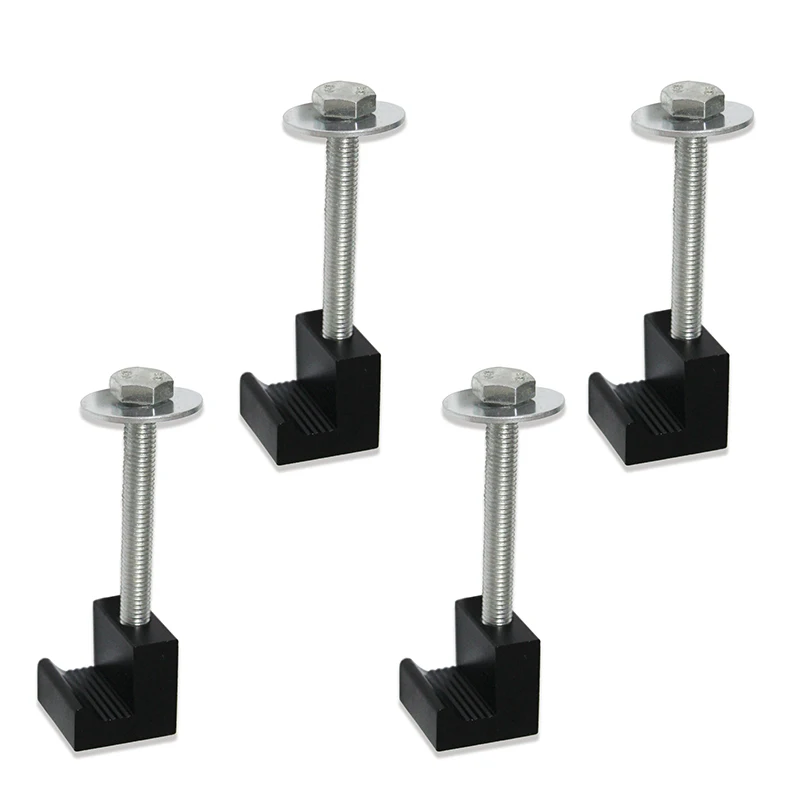 4PCS Clamp Truck Accessories Tool Box Tie Down Holder Modified  J Hook Crossover Mount Aluminum Alloy Pickup Fixing-2591