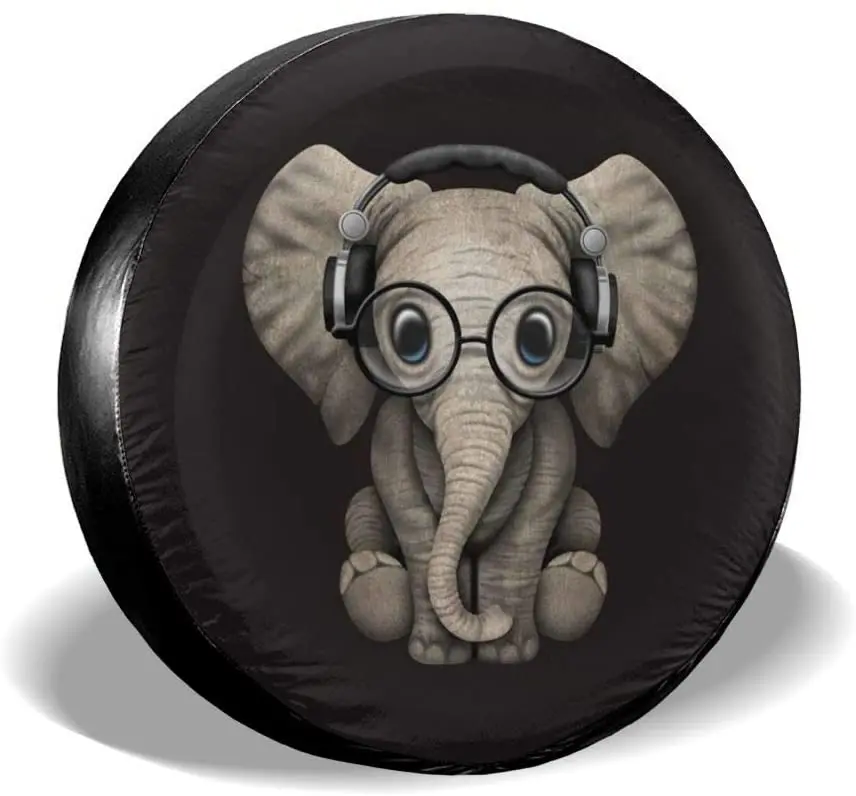 

Elephant Glasses Spare Tire Cover Waterproof Dust-Proof UV Sun Wheel Tire Cover Fit for Car,Trailer,