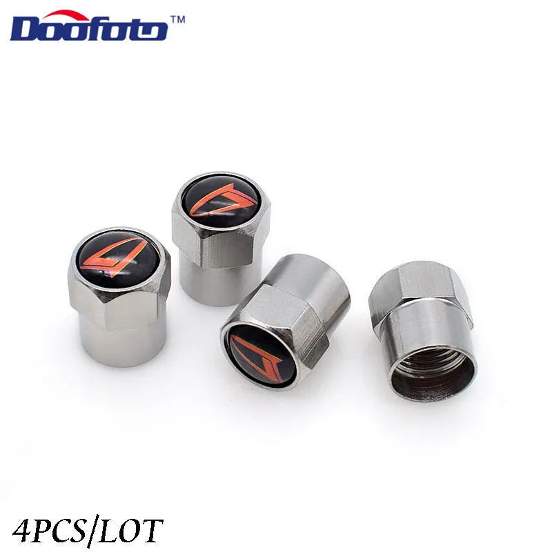 Doofoto 4x Car Valve Caps Wheel Tire Tyre Stem For Daihatsu Terios Sirion Mira Materia Rocky YRV Feroza Charade Accessories