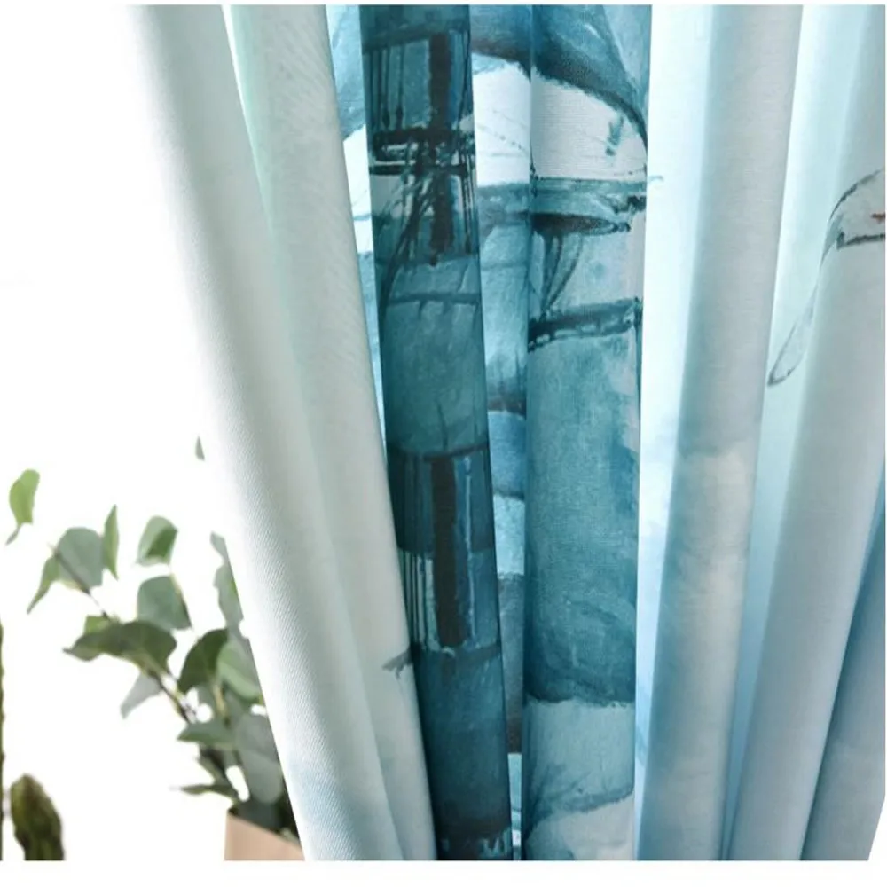 Blackout curtain New custom curtain simple modern style office meeting room thickened simple blackout curtain