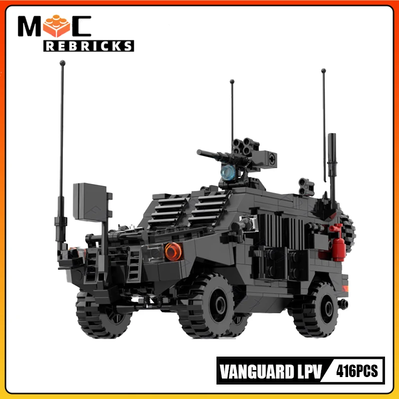 Military Series Building Block MOC Sets SWAT Vehicle Lightning Protection Armored Track Loadable Soldiers Bricks Toy Gifts
