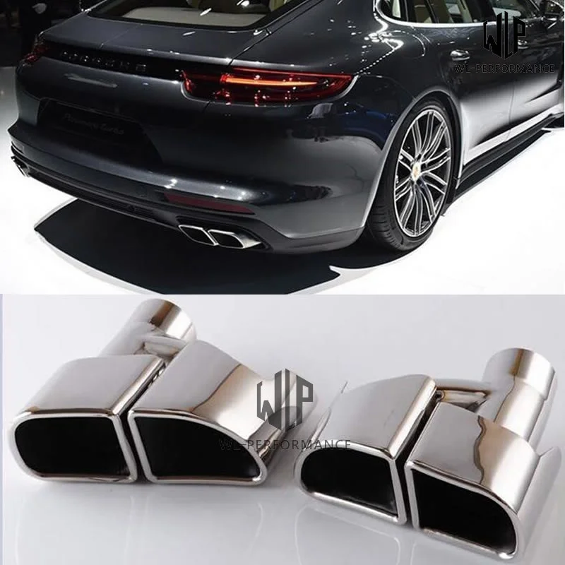 971 Stainless Steel Muffler Exhaust Pipes End Tips Exhaust Tail Throat for Porsche Panamera 970 4s Turbo Gts 17-18