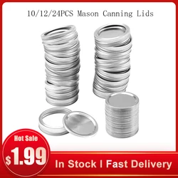 10/12/24PCS Mason Canning Lids Leak Proof Sealing Food Keeping Fresh 70/86MM Regular Mouth Mason Jar Covers Kitchen Supplies