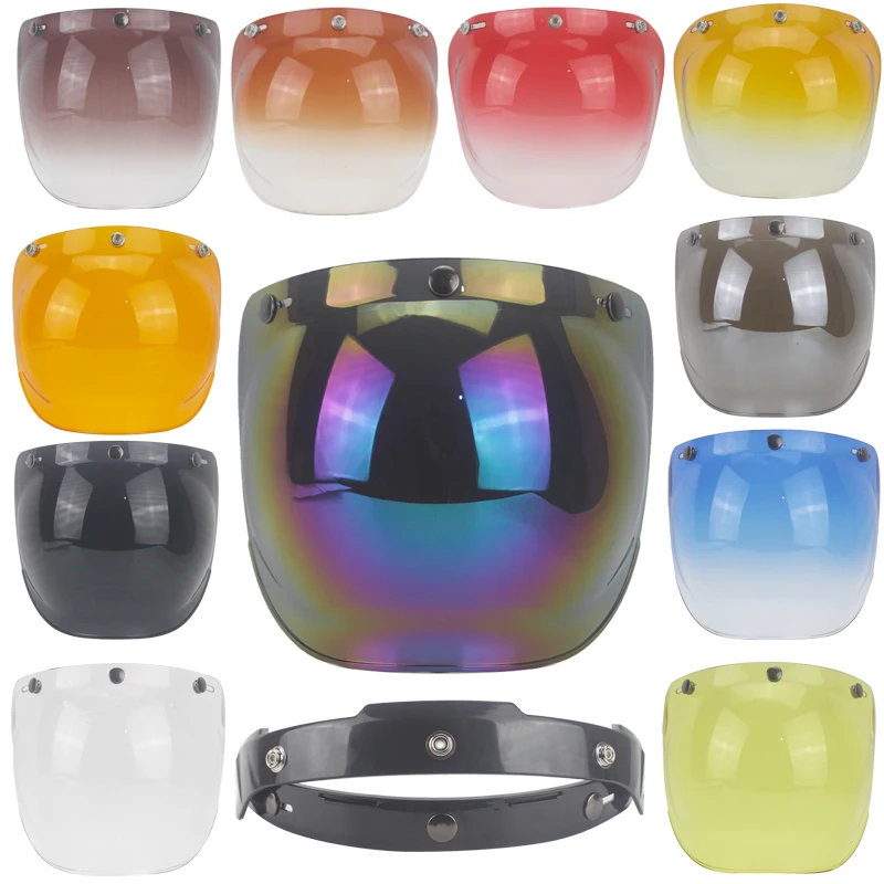 Universal Flip up Lens Bubble Visor Face Shield Mask for Bitwell Vintage Retro Motorcycle Helmet Moto Capacete Casco Casque