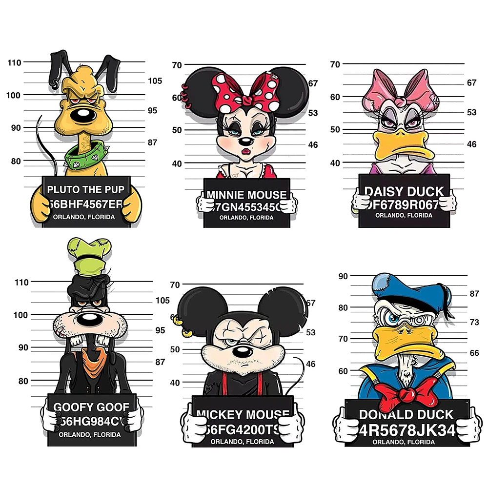 Mickey Minnie Mouse Patches for T Shirt Women Disney Funny Appliques for Clothing Fashion Female Heat Transfer Sticker for Cloth