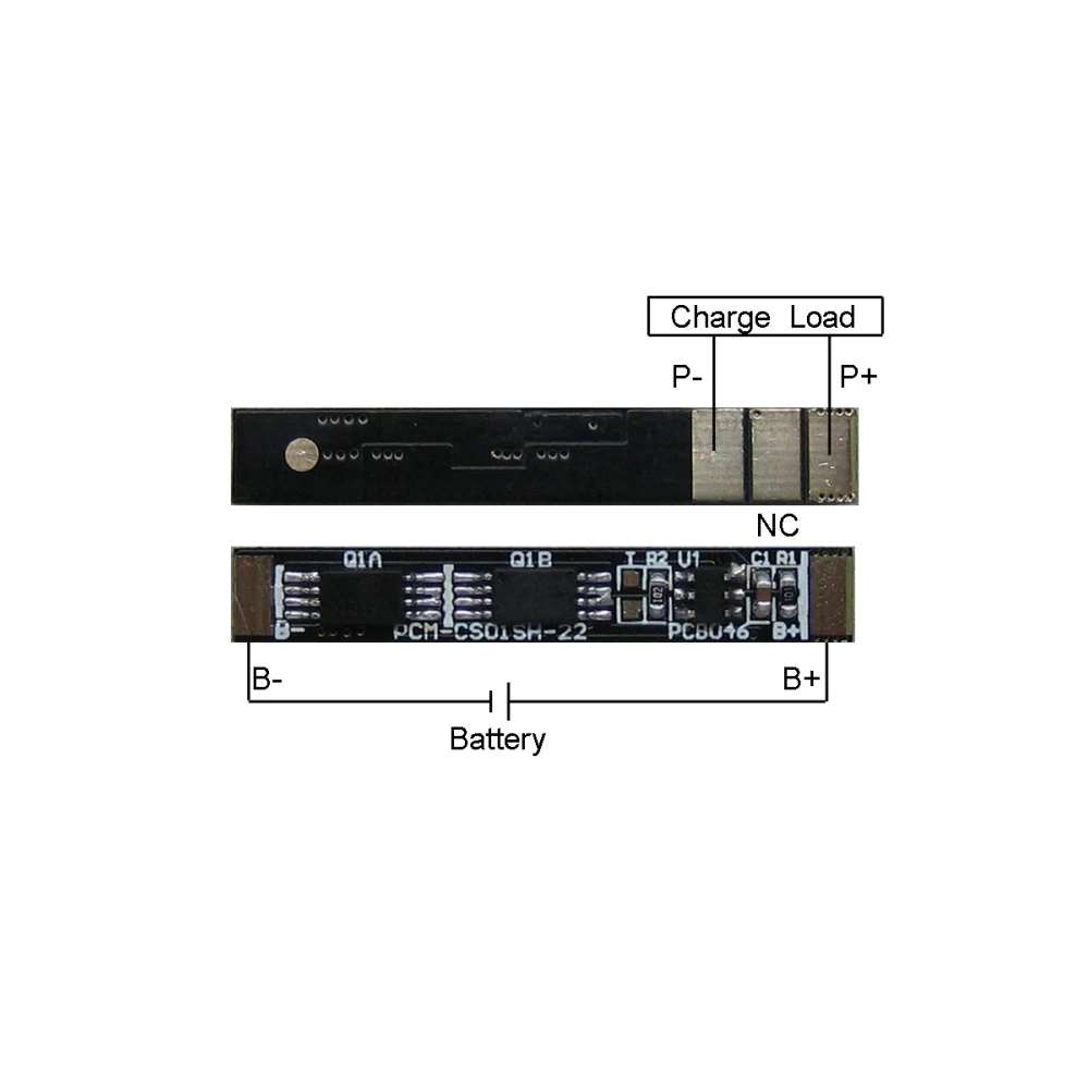 PCM-L01S8-015 (1 S) ที่กำหนดเอง PCM BMS Protection Circuit Module สำหรับ Li-Ion Li-Polymer แบตเตอรี่