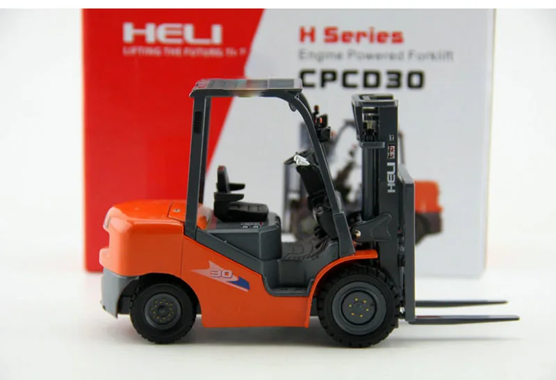 1:25 Heli H2000 CPCD30 Fuel Forklift Battery Stacker Alloy Engineering Vehicle Model Souvenir Ornaments Display