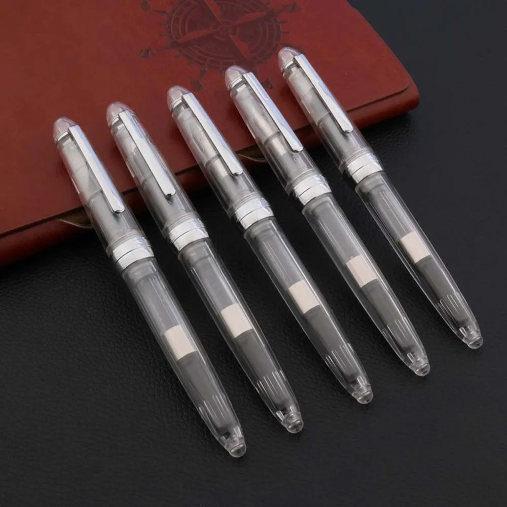 High Quality 992 Fountain Pen Transparent White SPIN Duckbill Gothic Parallel Flat Tip Calligraphy School Office Stationery