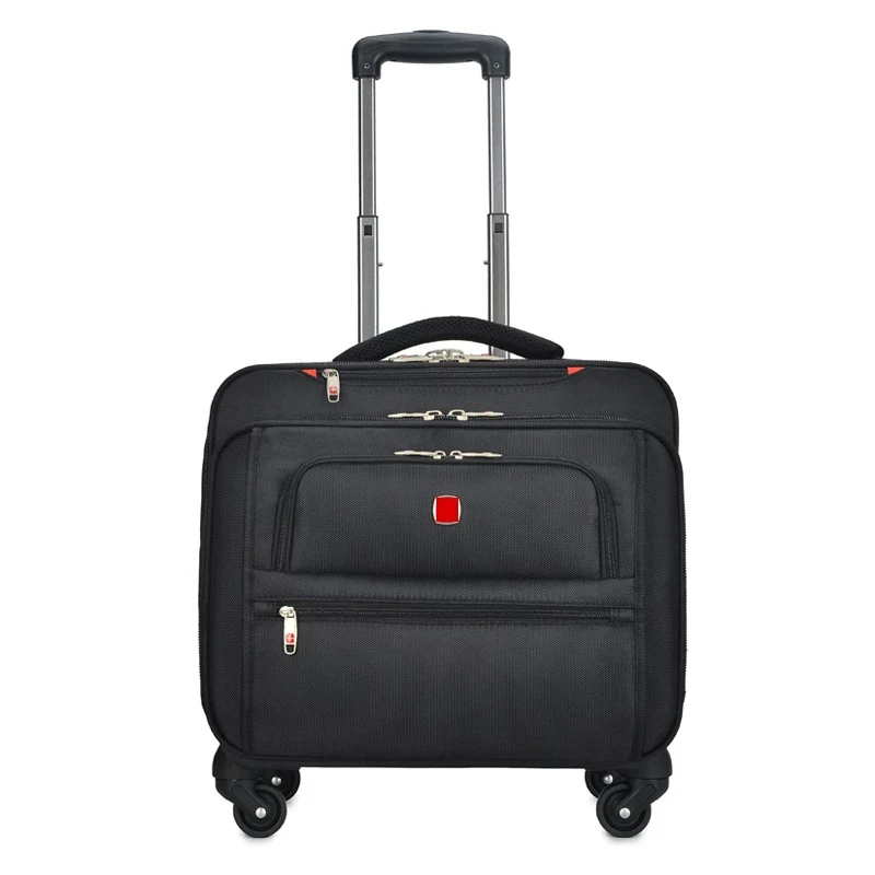 Nieuwe Business Oxford Rolling Bagage Tas Wielen 18 inch Heren Multifunctionele Handbagage Koffer Trolley Tas Luxe Reistas