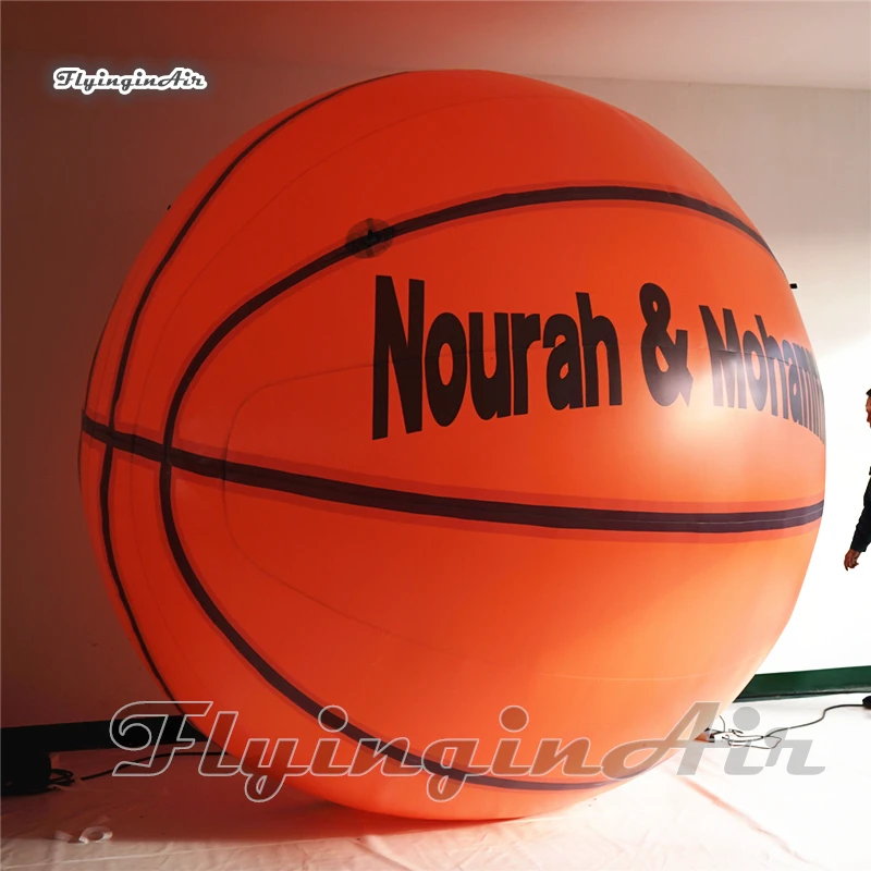 

Customized Huge Advertising Inflatable Basketball Replica 3m Air Blown Printing Ball For Promotion Event