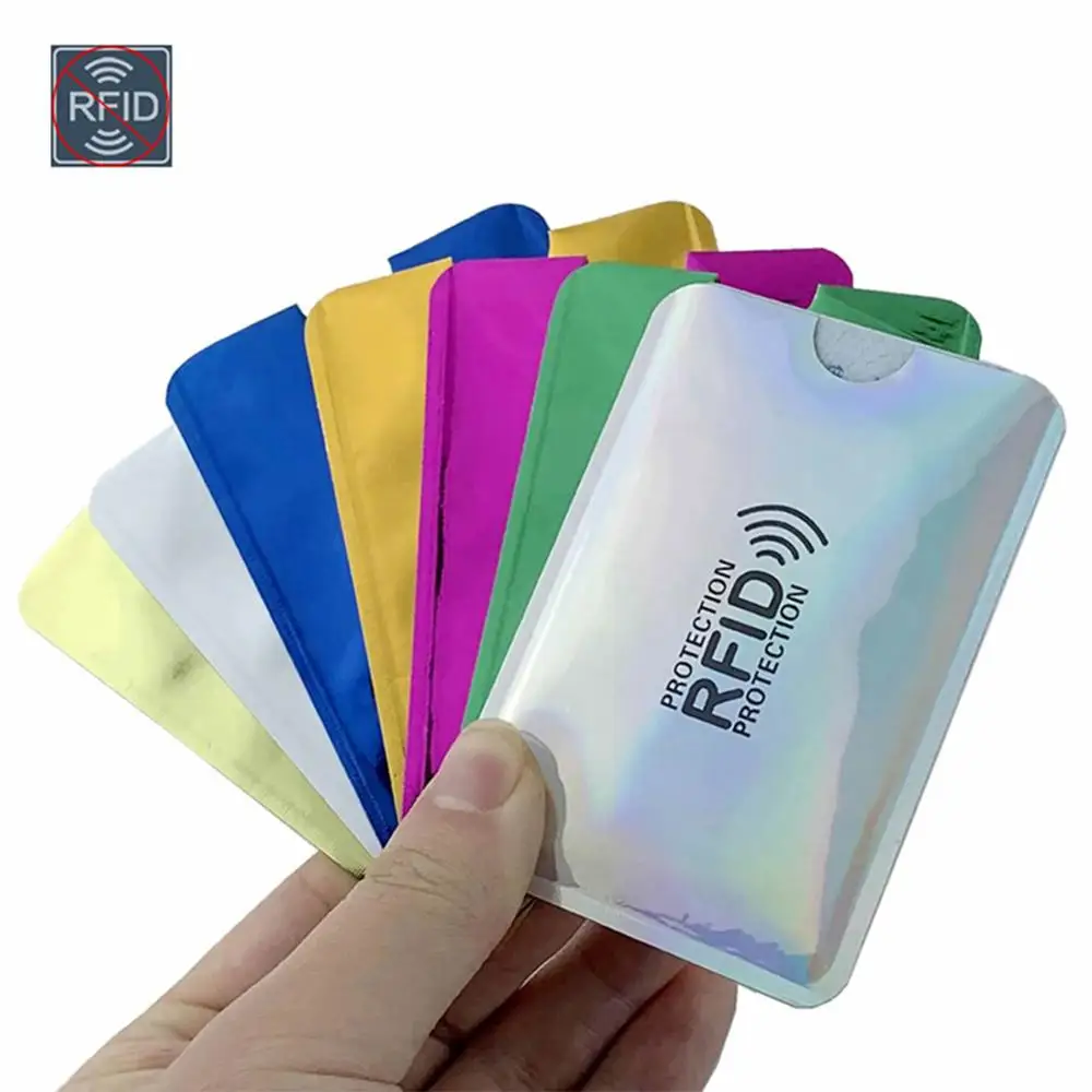 2/10Pcs Anti RFID Reader Lock Wallet Locking Credit Id Card Holder Bank Protective Aluminum Metal Card Case Support NFC 6.2*9.2